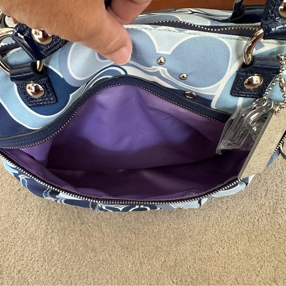 Coach Poppy Pop C Denim Appliqué Glam Tote - Picture 8 of 16